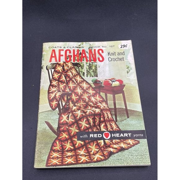 Coats & Clarks Book No. 127 Afghans Knit and Crochet 12 Different Patterns - Picture 3 of 9